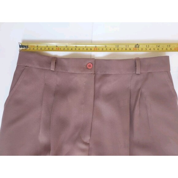 NWT Vintage Item Eyes Brown Hi Waist Pleated Straight Leg Dress Pants Size 13/14 - Picture 3 of 8